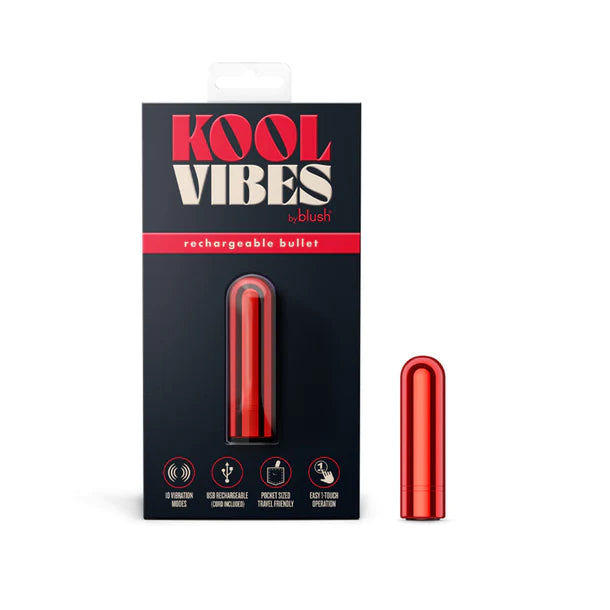 vibrating bullet in black package with red vibrating bullet beside