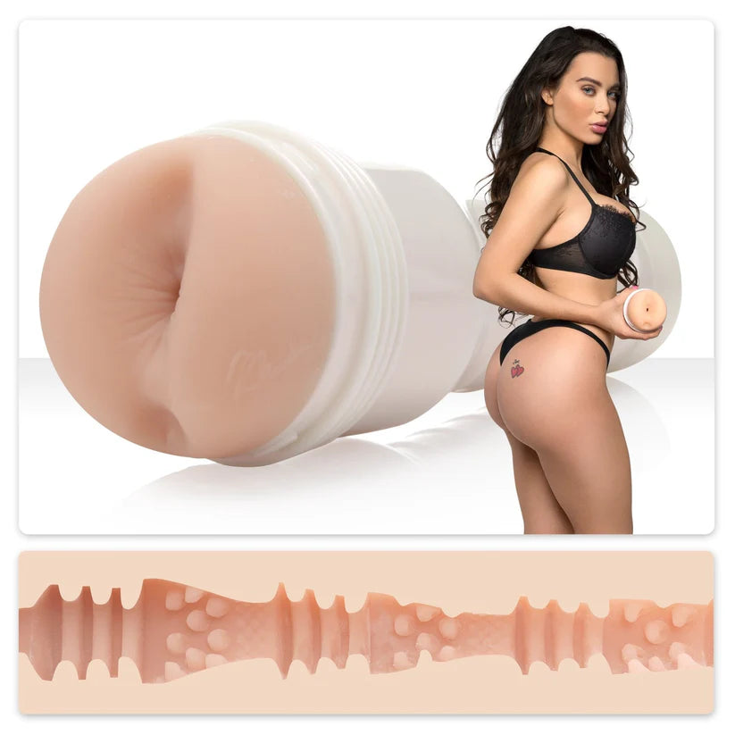 lana rhodes with butt fleshlight masturbator with texture