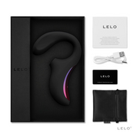 black lelo dual vibrator with accessories and box