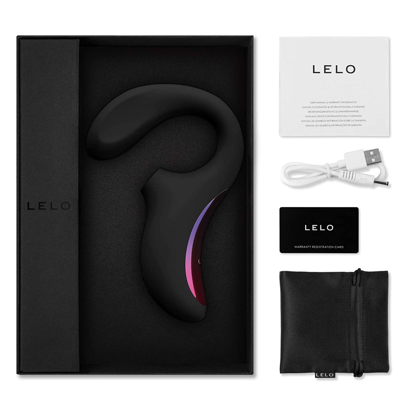 lelo curved vibrator with packaging an d accessories