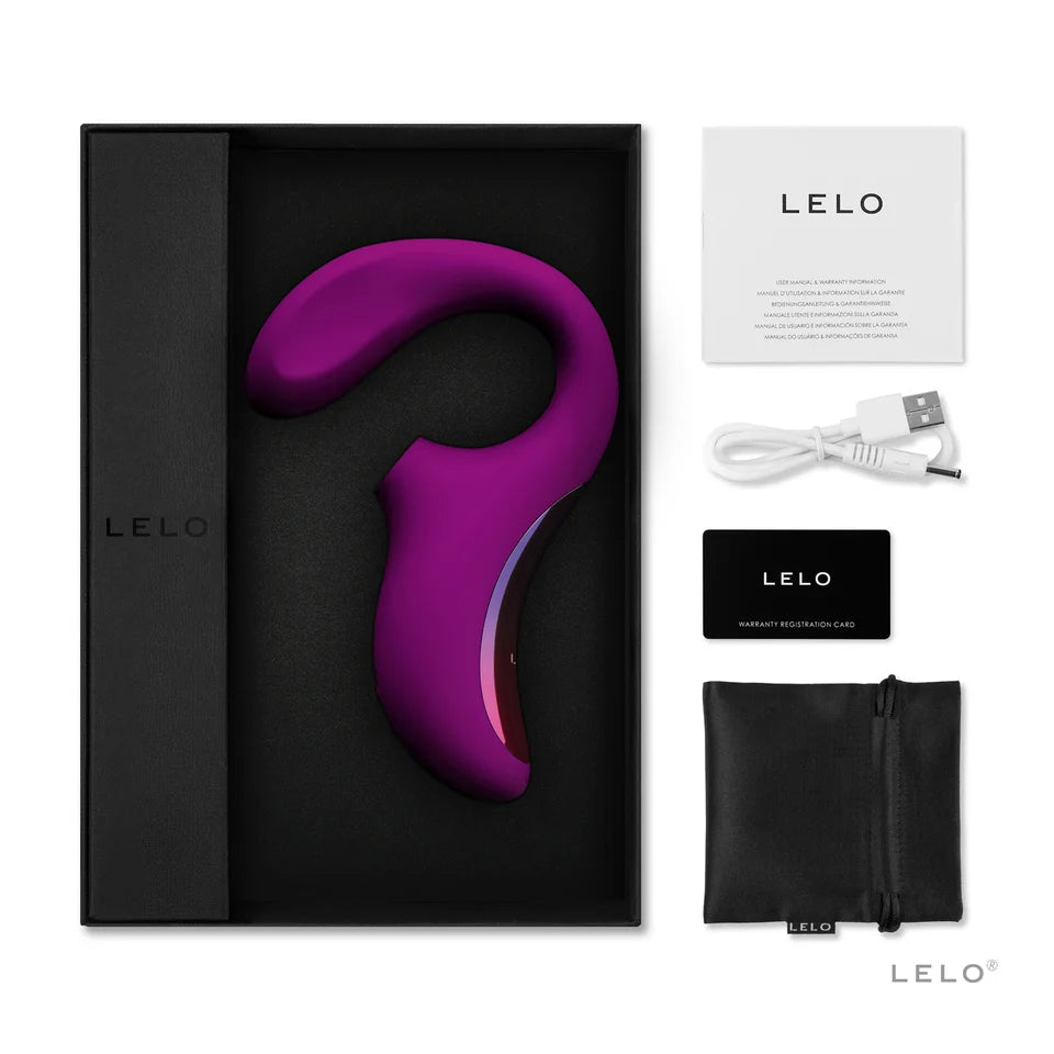 lelo curved vibrator with packaging an d accessories