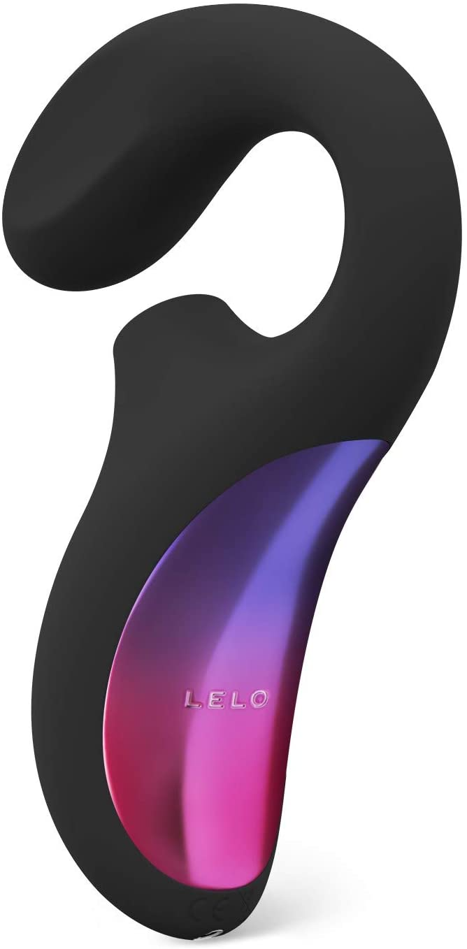 lelo curved black vibrator with clitoral stimulation
