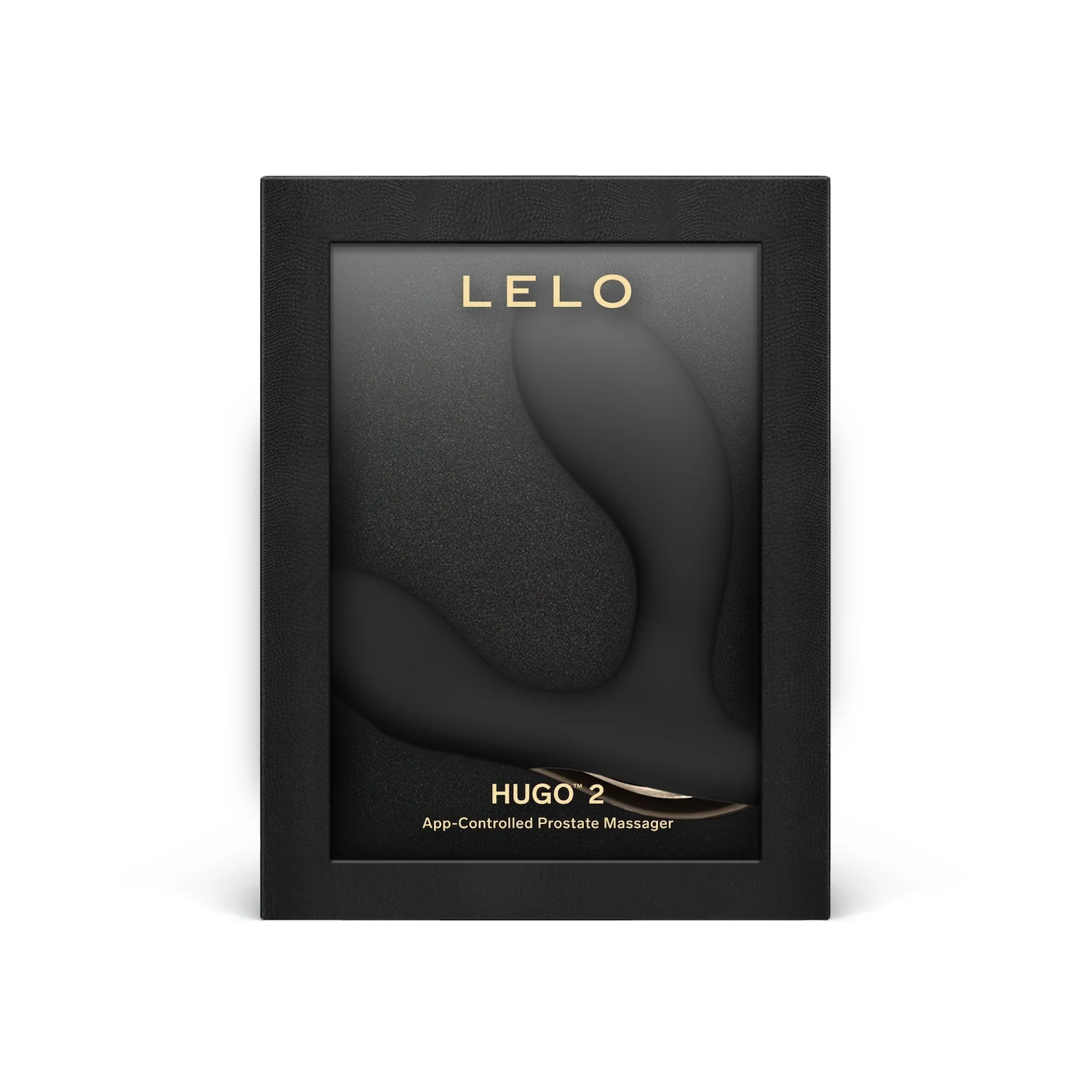 black curved anal plug in lelo hugo 2 in packaging
