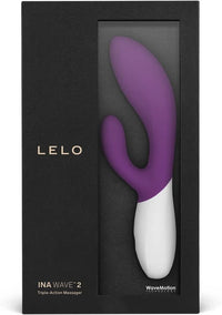 purple internal & external vibrator with g spot & clit stimulation with charger, warranty card & storage pouch