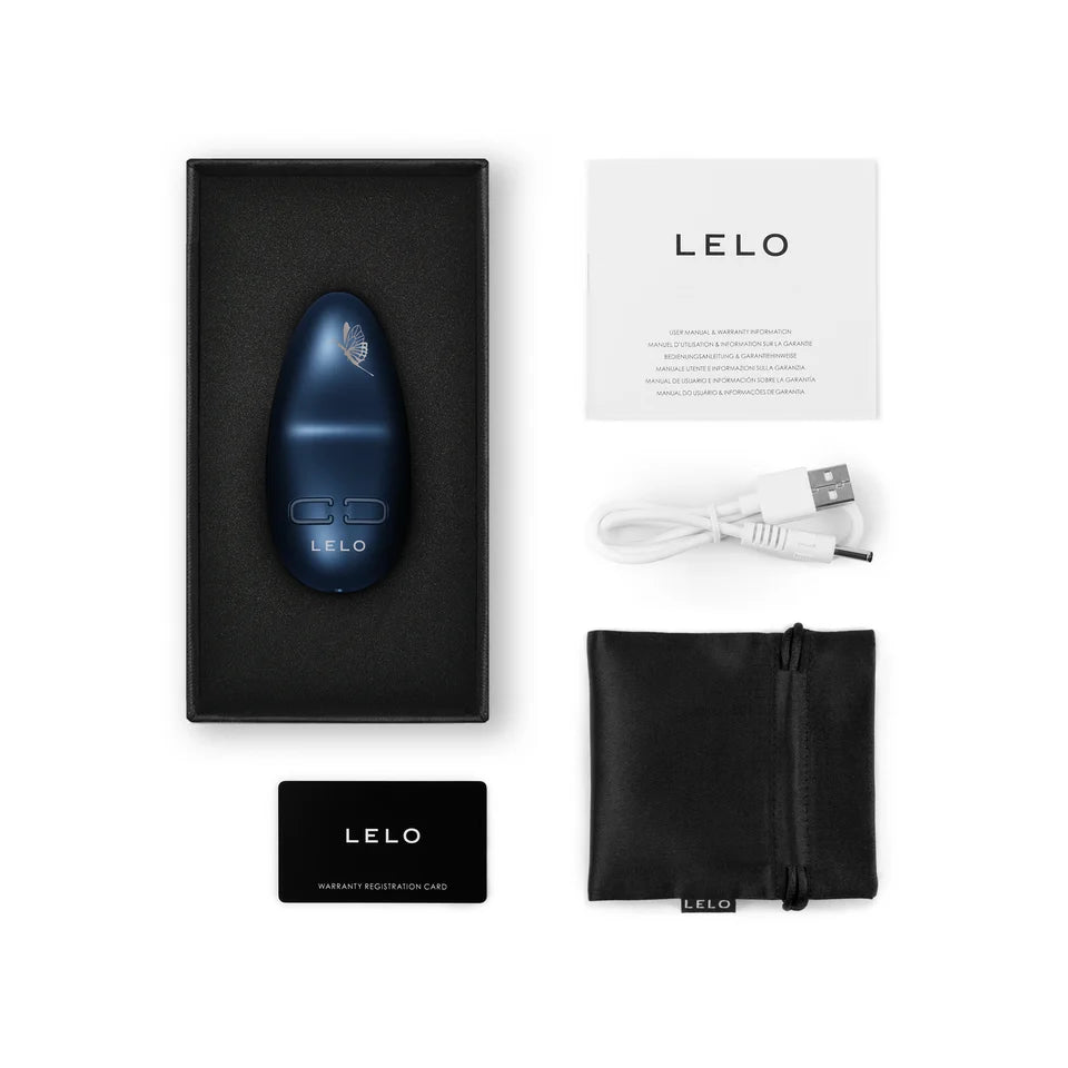 hand massager with accessories, in product packaging with lelo brand