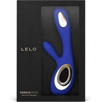 lelo navy rabbit vibrator in package