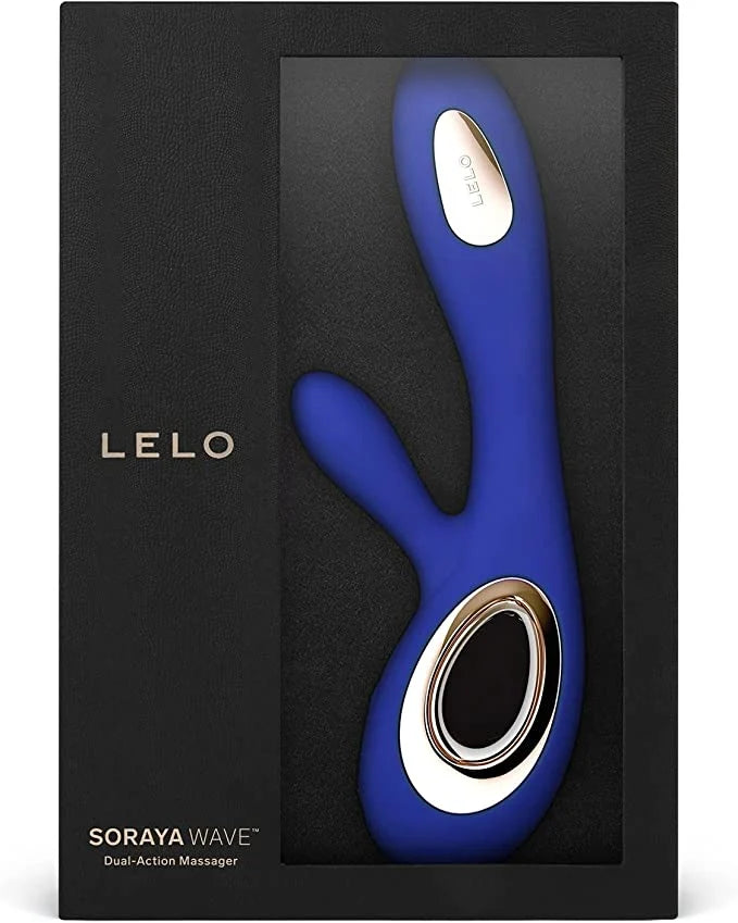 lelo navy rabbit vibrator in package