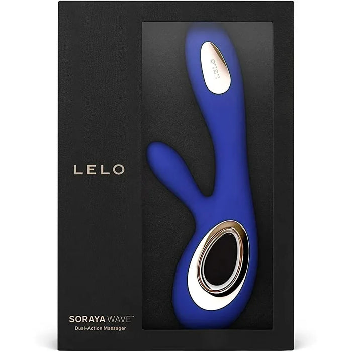 lelo navy rabbit vibrator in package