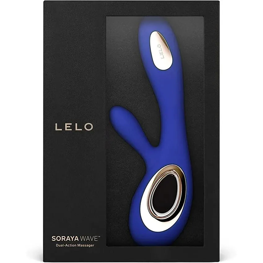 lelo navy rabbit vibrator in package