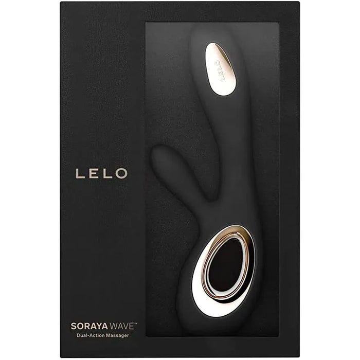lelo black rabbit vibrator in package