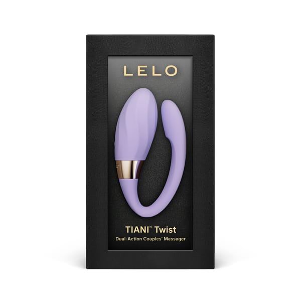 LELO TIANI Twist dual-action couples' massager packaging on a white background