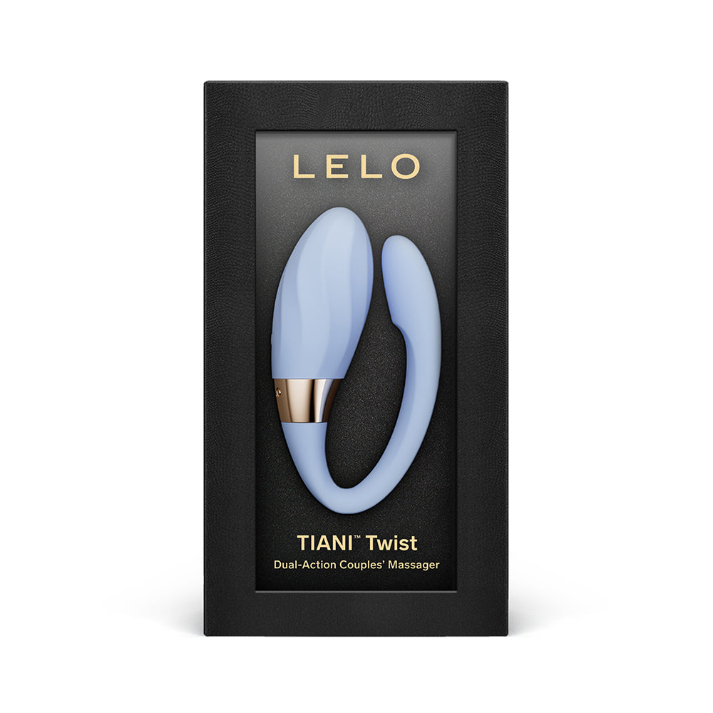 LELO TIANI Twist dual-action couples' massager in packaging on a white background