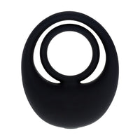vibrating cock & ball ring in black 