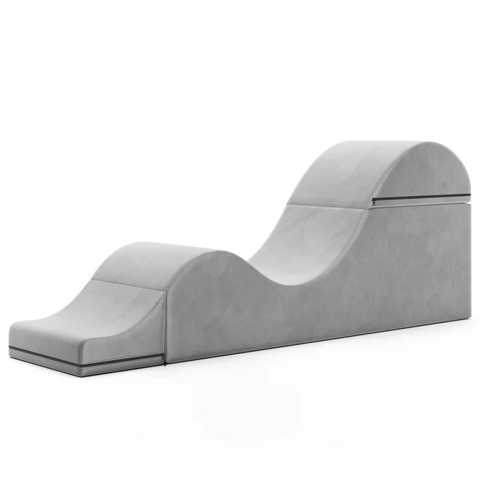 grey curved chaise lounge sex couch