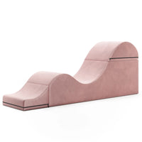pink curved chaise lounge sex couch