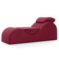 red chaise lounge sex couch