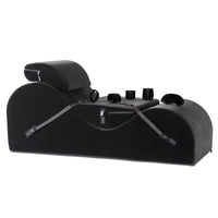 black sex couch with bondage restraints