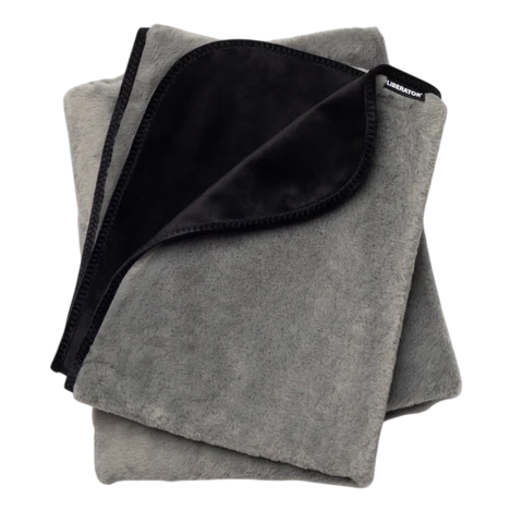black and grey waterproof blanket
