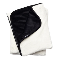 white and black waterproof blanket