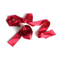 red silk tie ups
