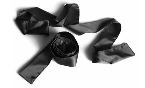 black silk tie ups