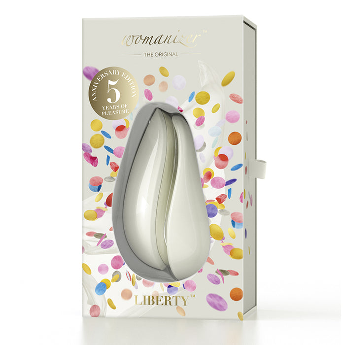 white 5th anniversary travel size clitoral suction vibrator