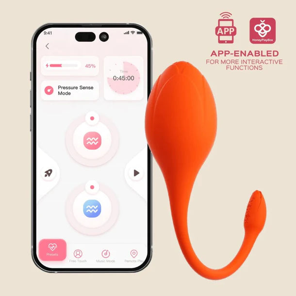 rose egg shaped vibrator and tail with phone app