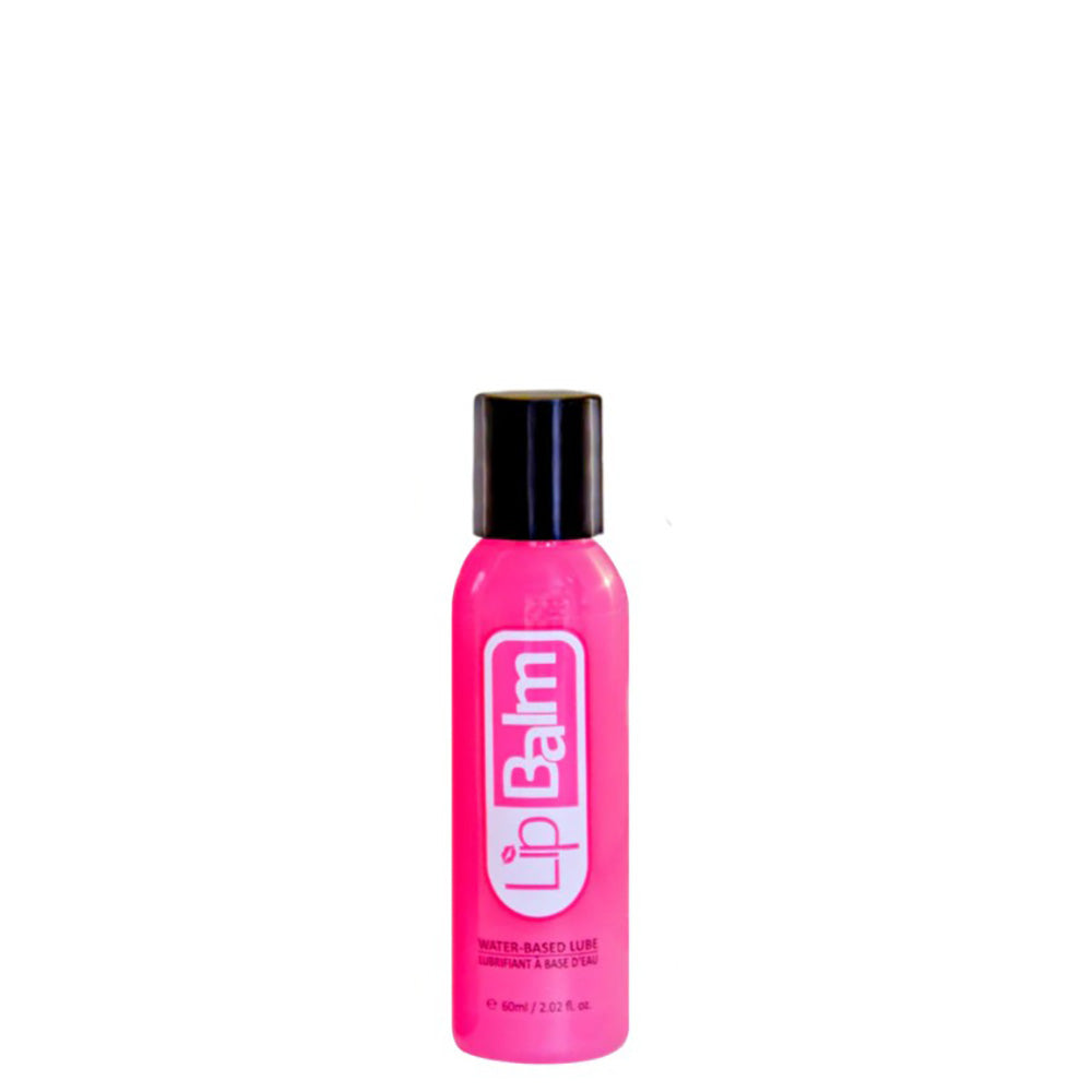 pink bottle of lip balm lubricant