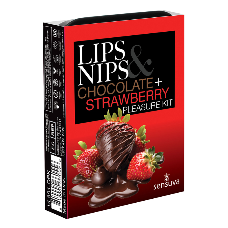 chocolate covered strawberries on product packaging
