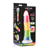 Loli Cock Glow packaging with rainbow design on a white background