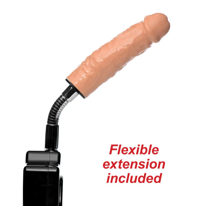 Sexual product with flexible extension on a white background