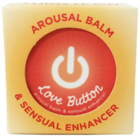 Box of 'Arousal Balm & Sensual Enhancer' with a power symbol on a yellow background