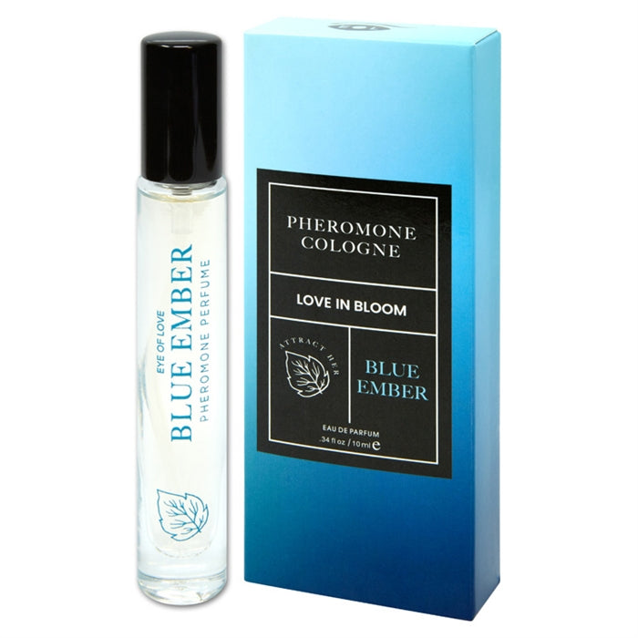 pheromone spray in blue box with bottle beside