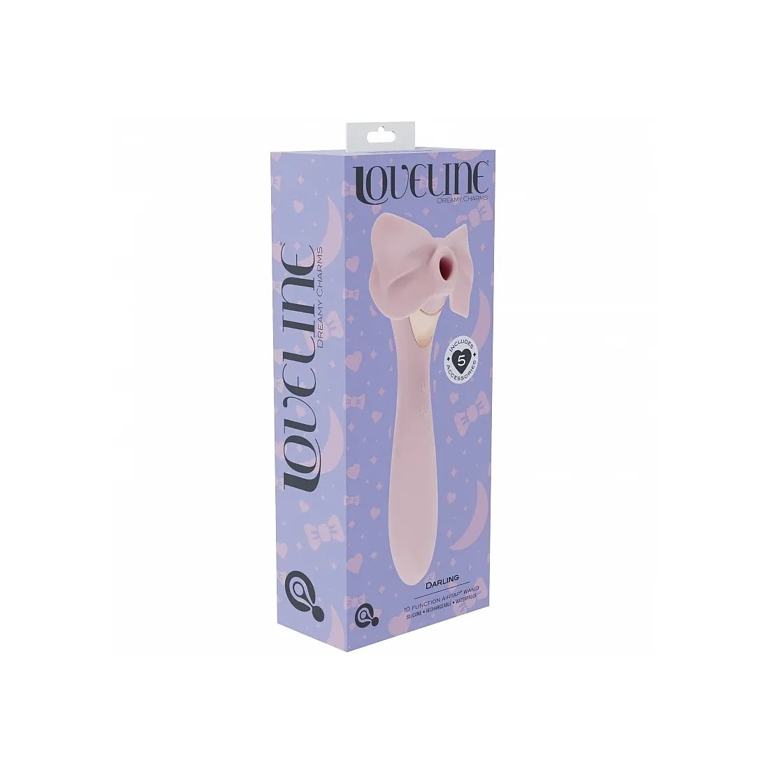 pink vibrator with bow on box packaging