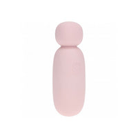 Pink wand vibrator on a white background