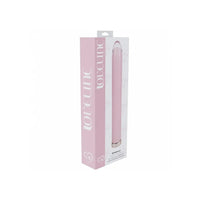 Pink glass vibrator product in a 'LOVE LINE' branded box on a white background