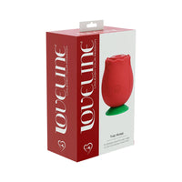 the rose vibrating clitoral stimulator with green base with box packaging