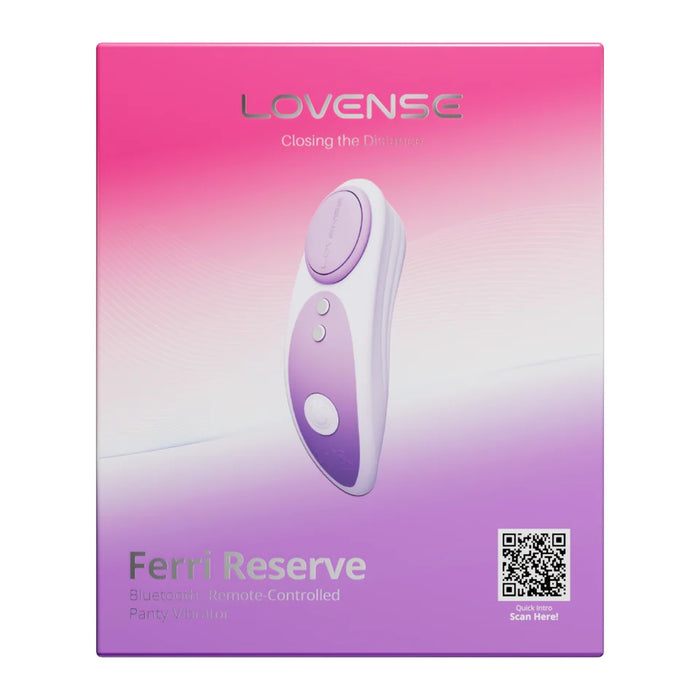 lovense ferrie reserve panty vibrator on box packaging
