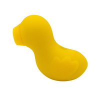Yellow rubber duck vibe on a white background