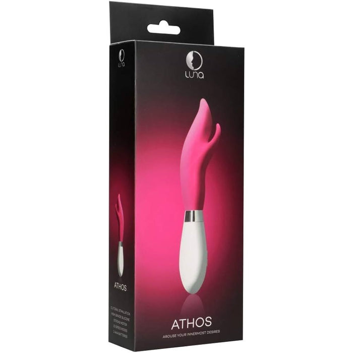 curved vibrator with small ridged clitral stimulator