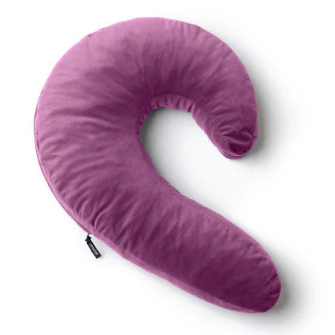 purple curved lune side snuggle pillow