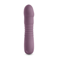 Purple silicone poise vibrator on a white background