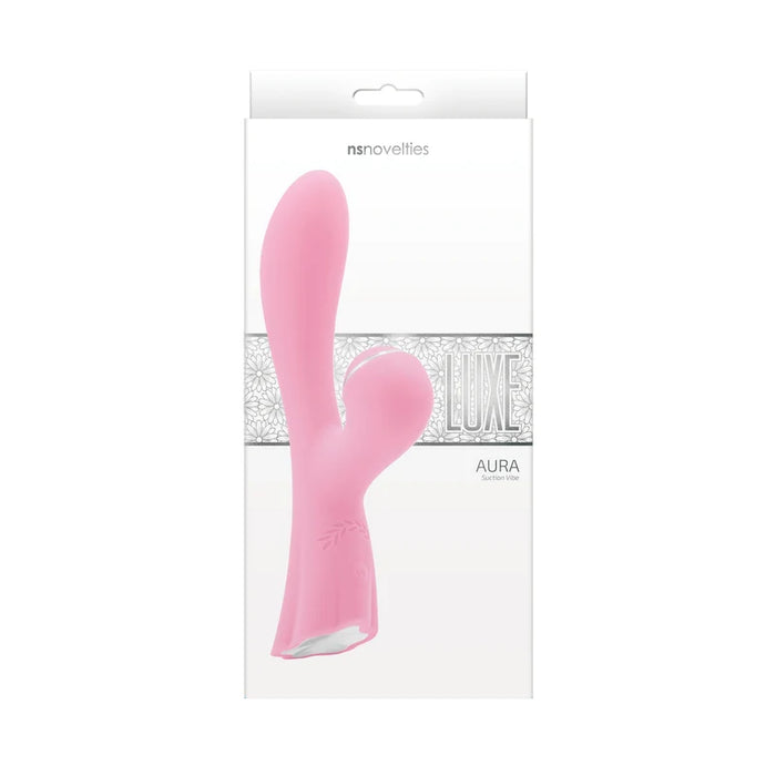 pink vibrator with bulb tip and clit suction 