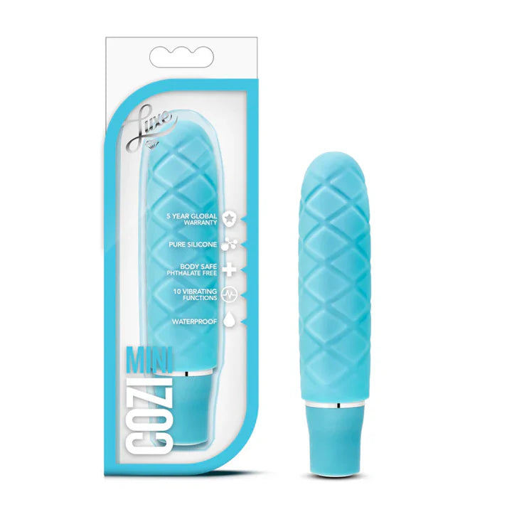 pillow top design mini vibrator in blue