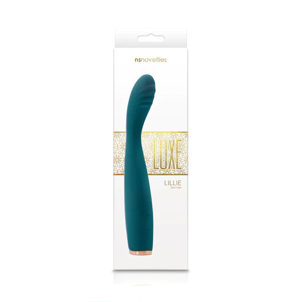 teal g spot vibrator in white box