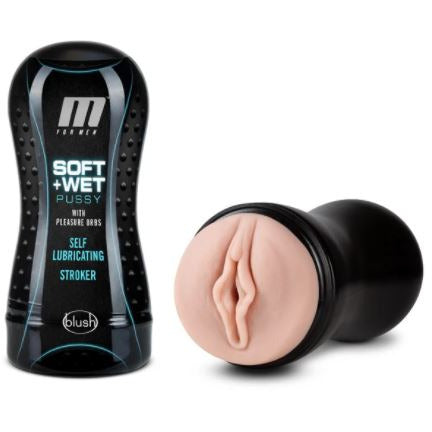 self lubricaint masturbator in a case with vaginal opening