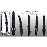 black silicone beaded vibrator