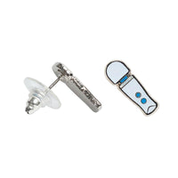 Magic wand earrings example photo featuring a plastic backing.