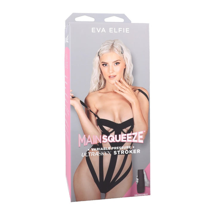 adult star eva efle wearing black strappy teddy on box cover
