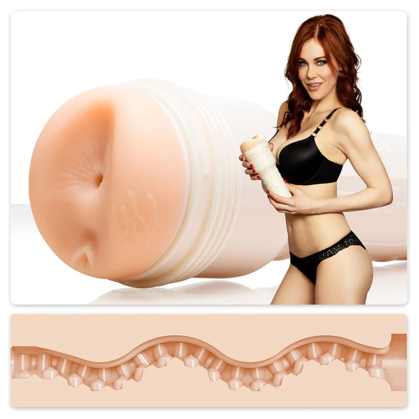 maitland ward holding replica butt fleshlight masturbator with texture